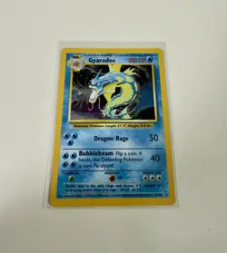 Pokemon TCG Gyarados Base Set 6/102 Holo Card - Image 1