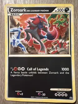 Pokemon Promo Zoroark and Legendary Pokemon Holo Jumbo Card - Image 1