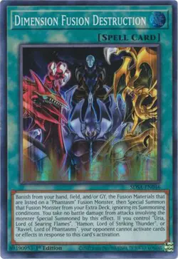 Yu-Gi-Oh Card - SDSA-EN046 - DIMENSION FUSION DESTRUCTION (super rare holo) - NM - Image 1
