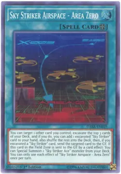 Yu-Gi-Oh Card - DASA-EN039 - SKY STRIKER AIRSPACE - AREA ZERO (super rare holo) - Image 1