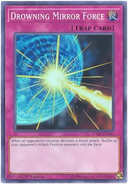 Yu-Gi-Oh Card - DASA-EN045 - DROWNING MIRROR FORCE (super rare holo) - NM/Mint - Image 1