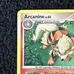 Arcanine LV. 53 Holo Rare 1/111 Rising Rivals Pokemon Card - Image 2