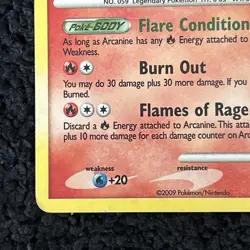 Arcanine LV. 53 Holo Rare 1/111 Rising Rivals Pokemon Card - Image 3