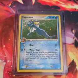 Pokemon TCG - English Card Vaporeon 6/17 Pop Series 3 Holo Rare - Image 1