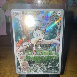 Meowth 106/094 Illustration Rare Phantasmal Flames English Pokemon Card TCG - Image 1