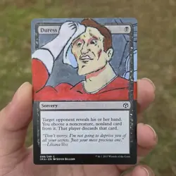 Magic The Gathering MTG Duress Alter Hand Painted - Image 1
