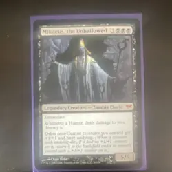 Wizards Mikaeus the Unhallowed Dark Ascension Mythic Black Legendary Zombie Cle… - Image 1