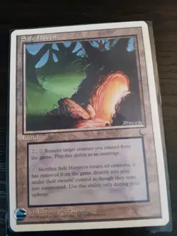 Safe Haven MTG The Dark Rare Land Slightly Played - Image 1