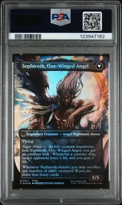 2025 MTG Sephiroth, Fabled SOLDIER 317 Borderless Final Fantasy Foil PSA 10 - Image 2