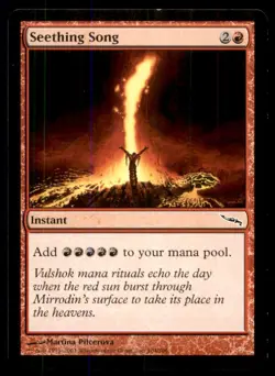 MTG Seething Song LP Light Play Mirrodin [3150] - Image 1