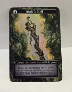 Sorcery: Contested Realm Arthurian Legends Merlin's Staff- Unique Foil,NM,Clean - Image 1