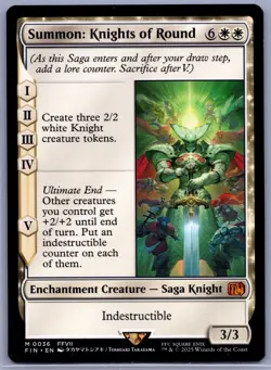 Summon: Knights of Round M FINAL FANTASY 36 NM Regular- MTG - Image 1