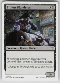 Pitiless Plunderer (White Border) Uncommon Mystery Booster 2 46 MTG NM 2024 - Image 1