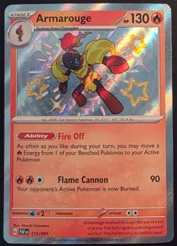 Armarouge #115 - Pokemon Paldean Fates - LP - Image 1
