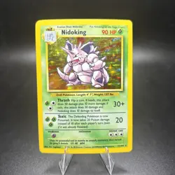 Pokemon TCG Nidoking Base Set Holo Unlimited Rare Card 11/102 LP/NM Condition - Image 1