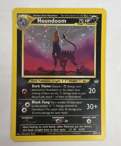 Houndoom 08/64 Neo Revelation Holo Rare 70 HP Pokemon TCG Unlimited NMT Double - Image 1