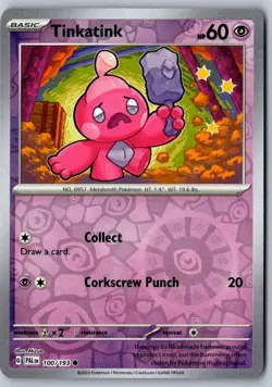 Tinkatink 100/193 Common Paldea Evolved Pokemon Reverse Holo Near Mint - Image 1