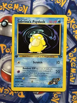 Pokemon Sabrina's Psyduck 99/132 Gym Challenge 1st Edition - Hide The Aspirin - Image 1