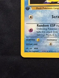 Pokemon Sabrina's Psyduck 99/132 Gym Challenge 1st Edition - Hide The Aspirin - Image 5