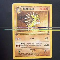 Sandslash 41/62 Fossil 1st Edition (Pokemon) Non Holo Uncommon - HP - Image 1