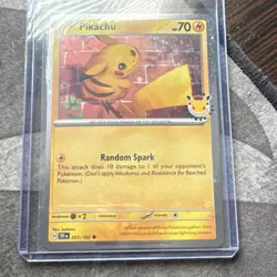 Pokemon Pikachu 051/162 30th Promo CENTER SWIRL - Image 2