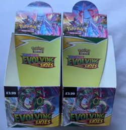 Pokemon TCG Evolving Skies Empty Half Booster Boxes X2 (No Packs) - Image 1