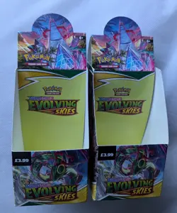 Pokemon TCG Evolving Skies Empty Half Booster Boxes X2 (No Packs) - Image 2
