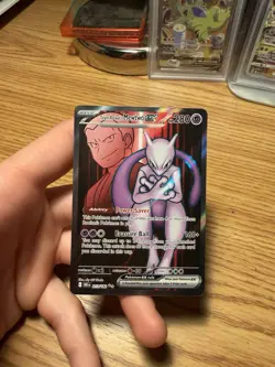 Team Rocket's Mewtwo ex 213/182 Ultra Rare Destined Rivals Pokemon TCG - Image 1