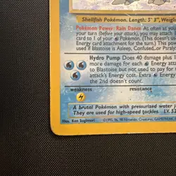 Pokemon Base Set Blastoise 2/102 Holo Rare WOTC 1999 Unlimited - Image 5