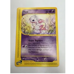 Pokemon Mew 55/165 Expedition Base Set Regular Rare Basic 50 HP English 2002 - Image 1