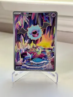 Pokemon Woobat 119/086 Illustration Rare SV: White Flare Full Art NM/M+ - Image 1