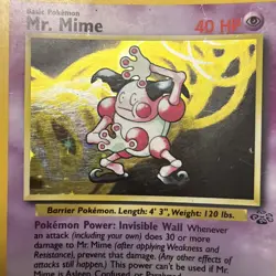 Mr. Mime 6/64 Jungle Set Holo Rare Vintage Pokemon WOTC - Image 2