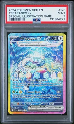 2024 Pokemon Stellar Crown Terapagos ex 170 Special Illustration Rare PSA 9 Mint - Image 1