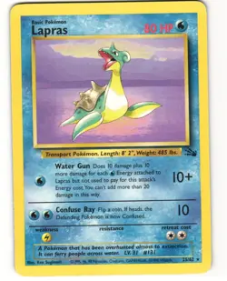 Lapras Rare Pokemon TCG Fossil 25/62 MP - Image 1