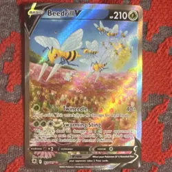 Pokemon TCG Beedrill V 161/189 Astral Radiance Alt Full Art Holo UR ENG HP210 - Image 1