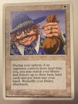 MTG Land Tax, Fourth Edition, Lightly Played, English - Image 1