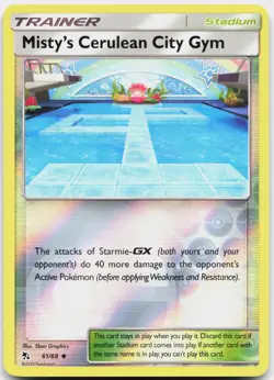 Misty's Cerulean City Gym 61/68 Uncommon Hidden Fates Pokemon Reverse Holo NM - Image 1