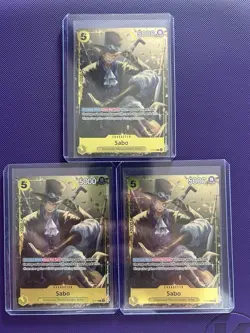 Bandai One Piece Card Game Sabo Lot 3 Cards P-073 English - Image 1