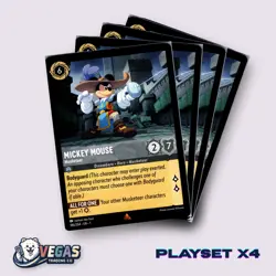 Mickey Mouse - Musketeer 186/204 Playset x4 Rare First Chapter Disney Lorcana - Image 1
