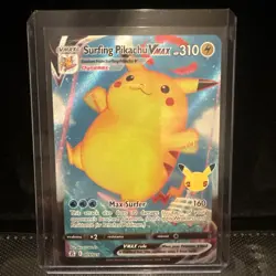 Pokemon Pikachu TCG Surfing VMAX Full Art Celebrations Card 009/025 NM Condition - Image 1