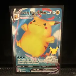 Pokemon Pikachu TCG Surfing VMAX Full Art Celebrations Card 009/025 NM Condition - Image 3