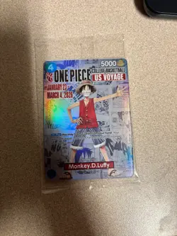 One Piece Monkey D. Luffy US Voyage College Basketball Promo Card Gonzaga SEALED - Image 1