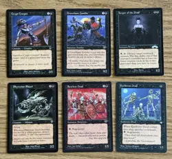 Vintage MTG Black Graveyard Zombie Lot Old Border Magic Cards Shallow Grave - Image 2