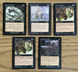 Vintage MTG Black Graveyard Zombie Lot Old Border Magic Cards Shallow Grave - Image 3