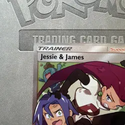 Jessie and James Ultra Rare Full Art Holo Pokemon Hidden Fates 68/68 card - Image 4