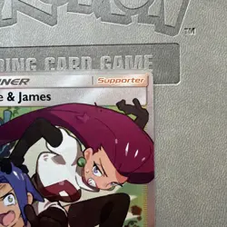 Jessie and James Ultra Rare Full Art Holo Pokemon Hidden Fates 68/68 card - Image 5