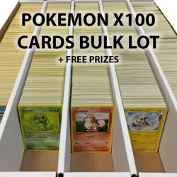 Pokemon x100 Card Bulk Lot Collection - Commons, Uncommons & Prize Holos - Image 1