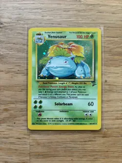 NM Venusaur Base Set 2 Holo Vintage Pokemon Card TCG WOTC UK 18/130 - Image 1