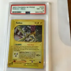 Pokemon card, Skyridge Raikou H26 Holo graded 8 - Image 1
