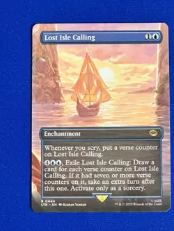 1x Lost Isle Calling ~~ Borderless Magic , English Lord of the Rings Mtg - Image 1